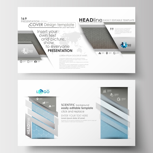 Vector business templates in hd size for presentation slides.