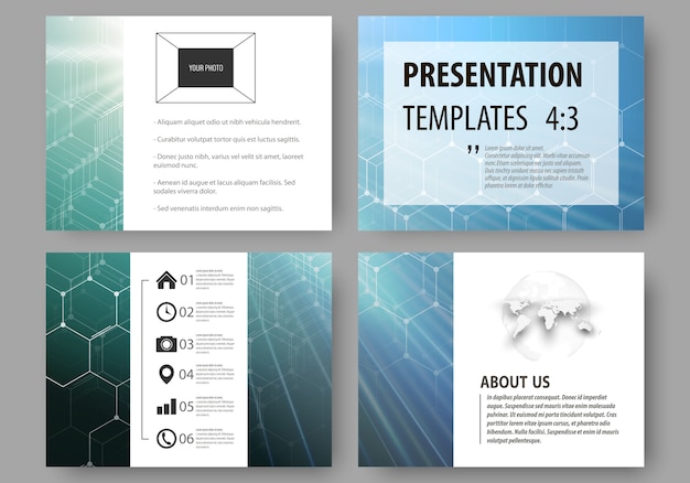 Business templates for presentation slides.