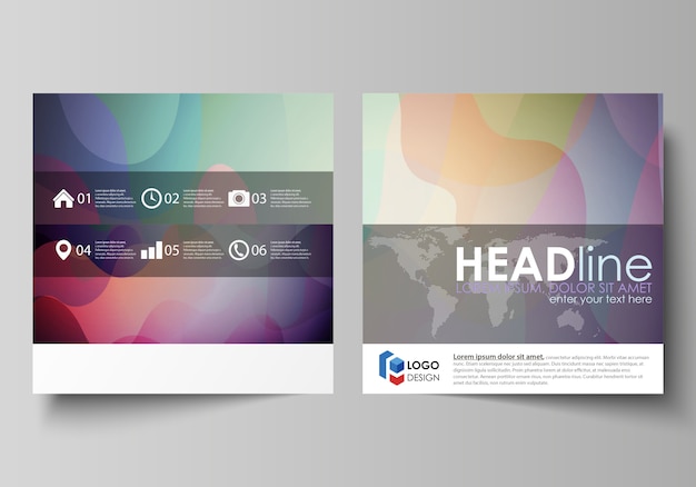 Business templates for square brochure