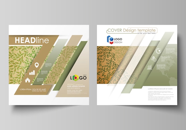 Business templates for square brochure