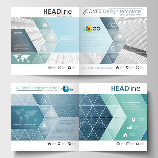 Business templates for square design brochure, flyer, report