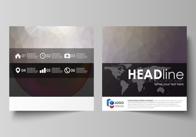 Business templates for square design brochure,