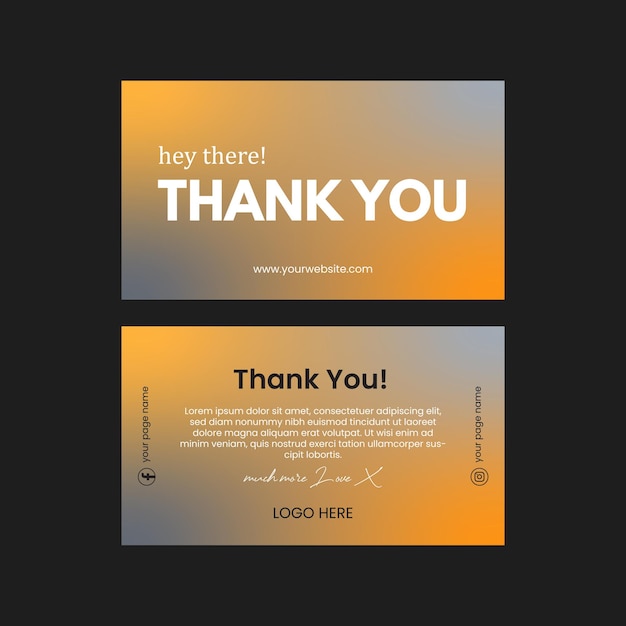 Vector business thank you card design vector