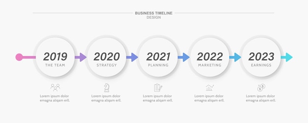 Business timeline infograph