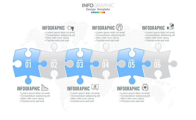 Progettazione del modello di grafico infografica timeline aziendale