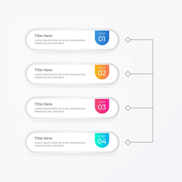 Vector business timeline infographic collorful effect vector illustration