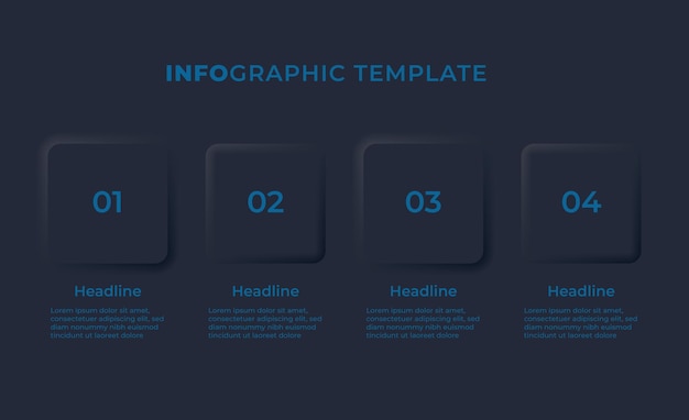 Vector business timeline infographic glass morphism effect vector illustration