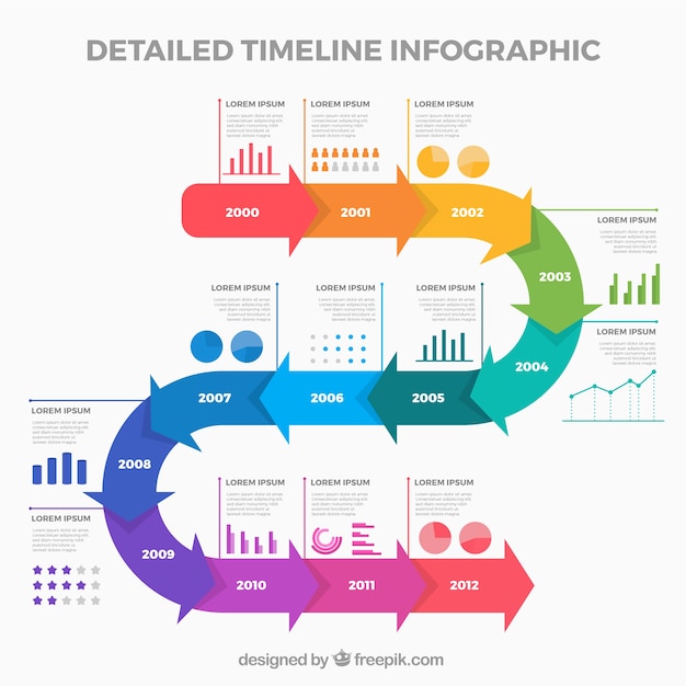 Infographic 스타일 사업 일정 템플릿