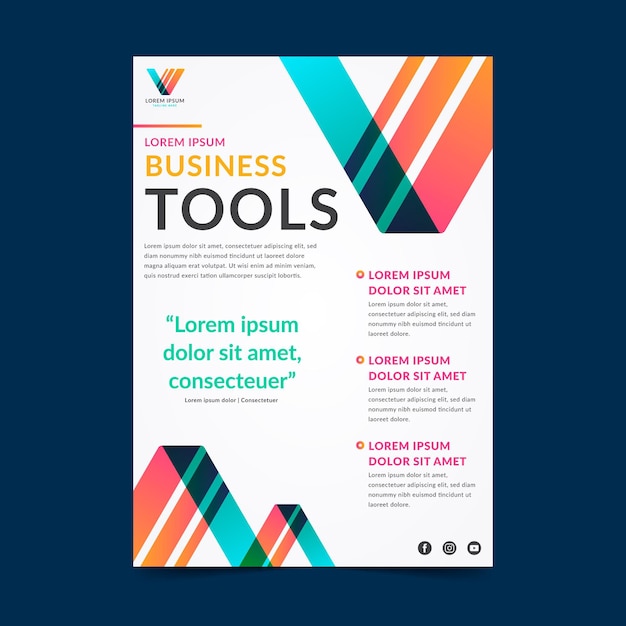 Vector business tools flyer template