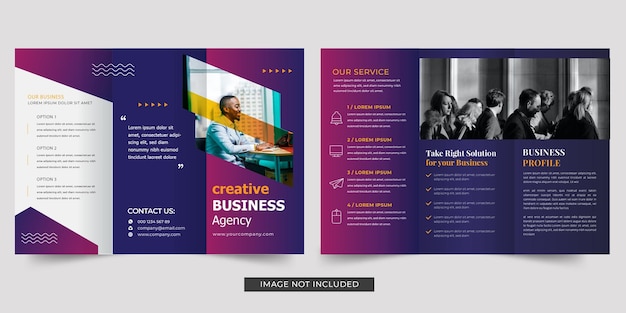 Vector business tri fold brochure premium vector