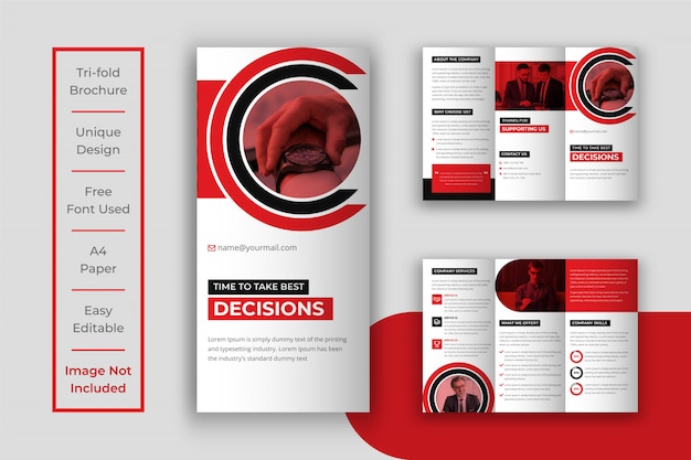 Business tri-fold brochure template design