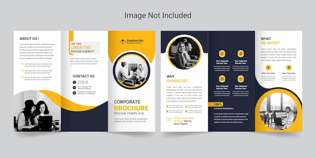 Business Trifold Brochure design template.