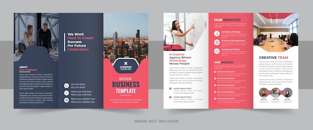 Business trifold brochure template Creative and Professional tri fold brochure vector design