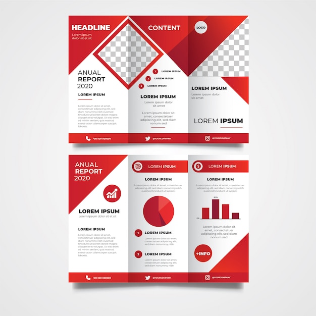 Business trifold brochure template  design