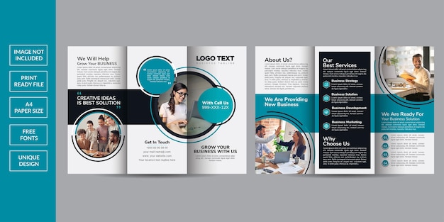 Business Trifold Brochure Template Design