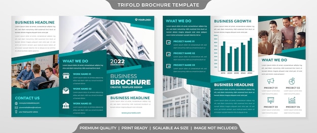 Vector business trifold brochure template use for corporate brochure and catalog