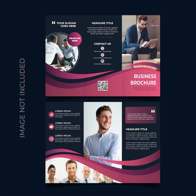 Business trifold brochure template