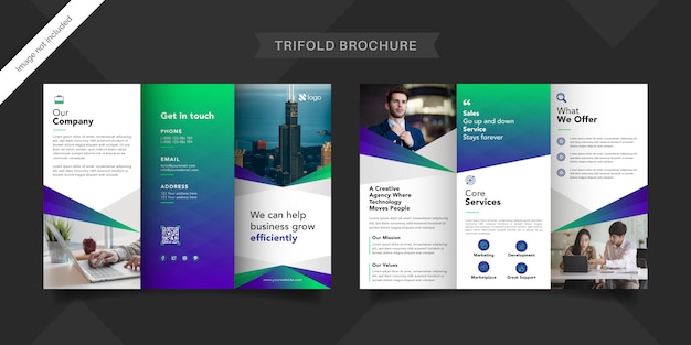 Business trifold brochure template