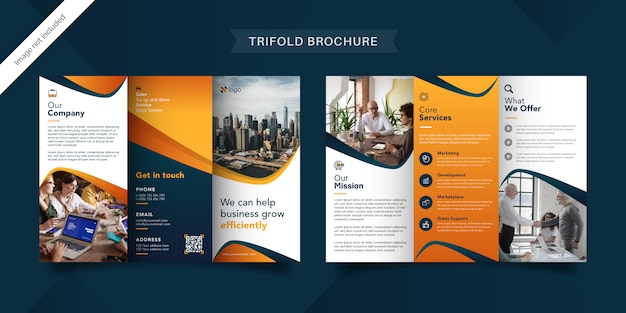 Business trifold brochure template