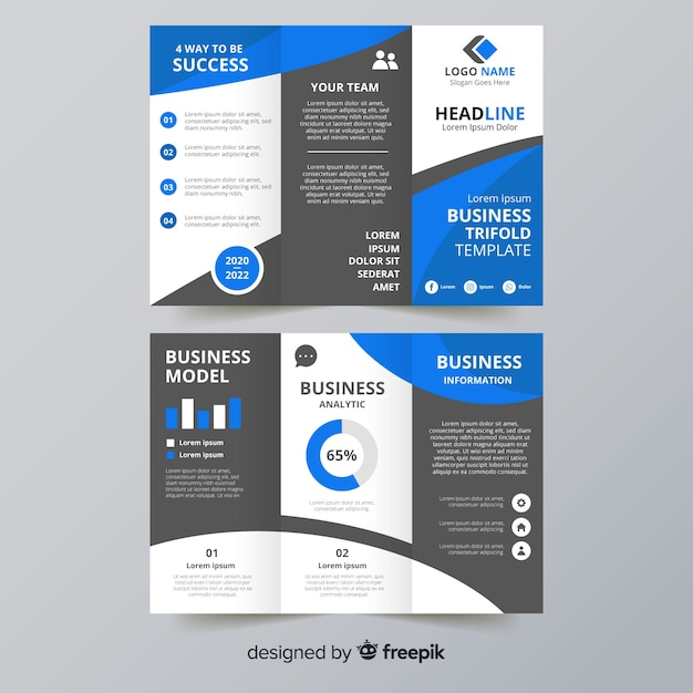 Business trifold brochure template