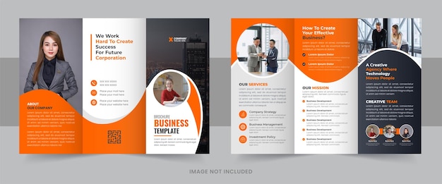 Modello di business brochure a tre ante