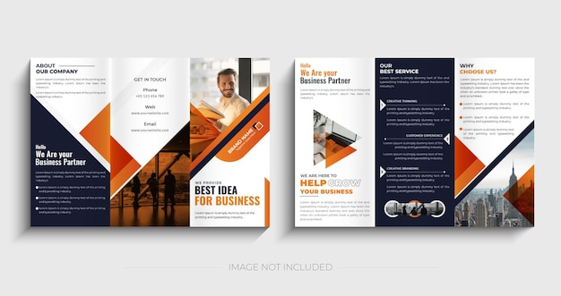 Business trifold brochure Template