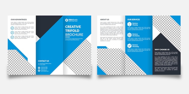 Шаблон бизнес-брошюры trifold