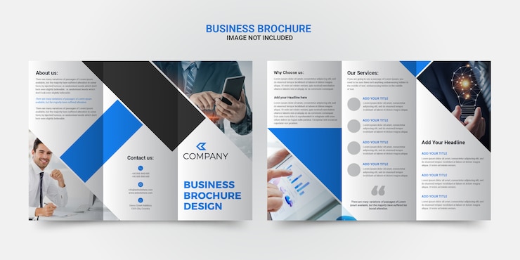 Vector business trifold brochure