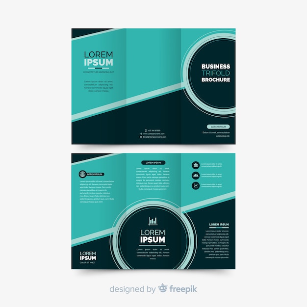 Vector business trifold brochure