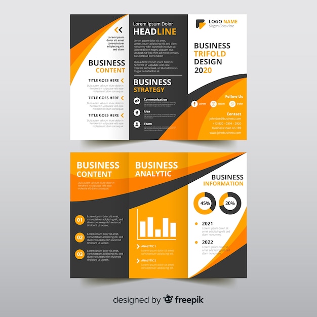 Business trifold brochure