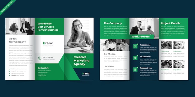 Vector business trifold brochure