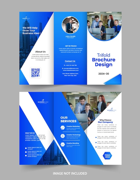 business trifold flyer template