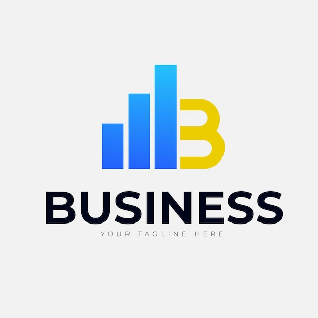 Business Upscale Logo Design with B icon Arrow going upward logo template