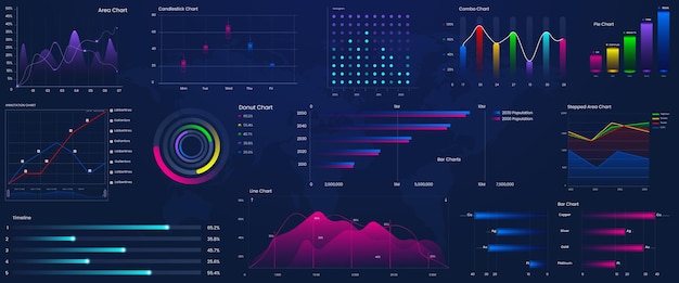 Business Vector Elements for Data Visualization Infographics And Colorful Chart Design