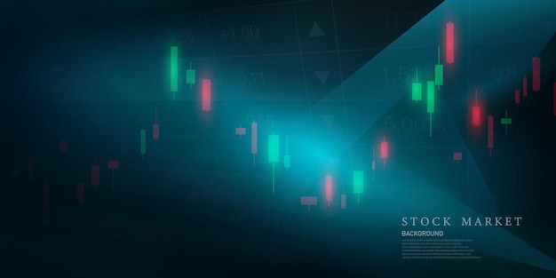 Progettazione di illustrazioni vettoriali aziendali grafici del mercato azionario o grafici di trading forex per idee commerciali e finanziarie