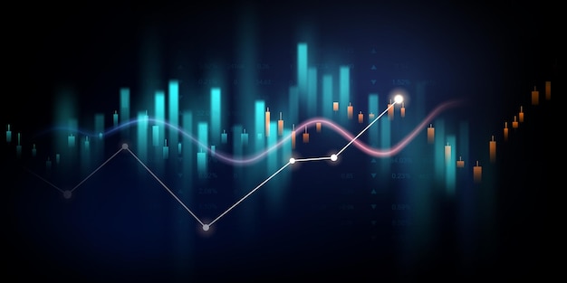business vector illustration design stock market charts or forex trading charts for business