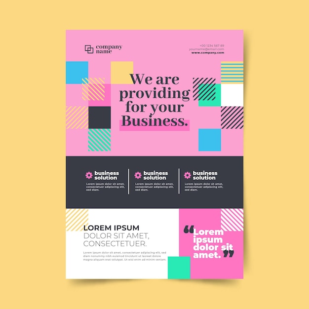 Business vertical poster template