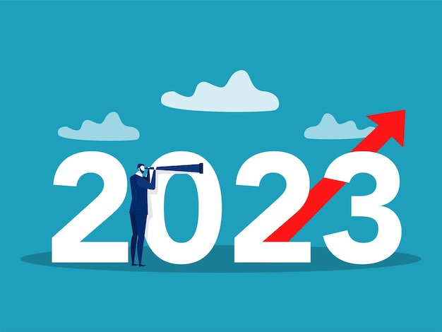 Бизнес-видение с помощью бинокля для возможностей в подзорной трубе 2023 г.