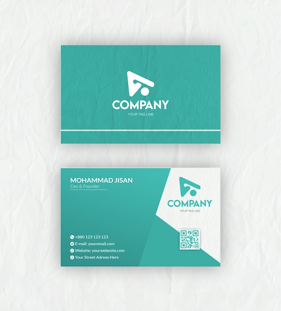 Business or visiting Card template Design  Free Eps