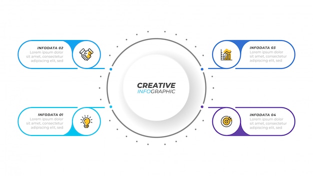 Business visualization Infographic design elements for presentation