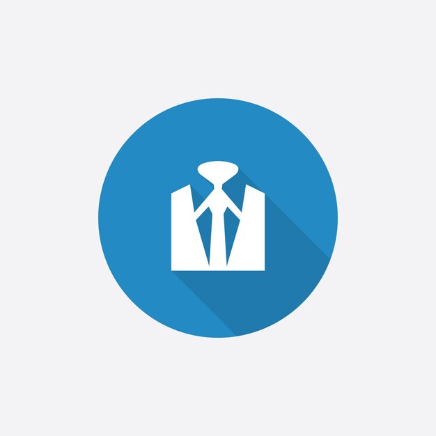 Business wear Flat Blue Simple Icon with long shadowxA