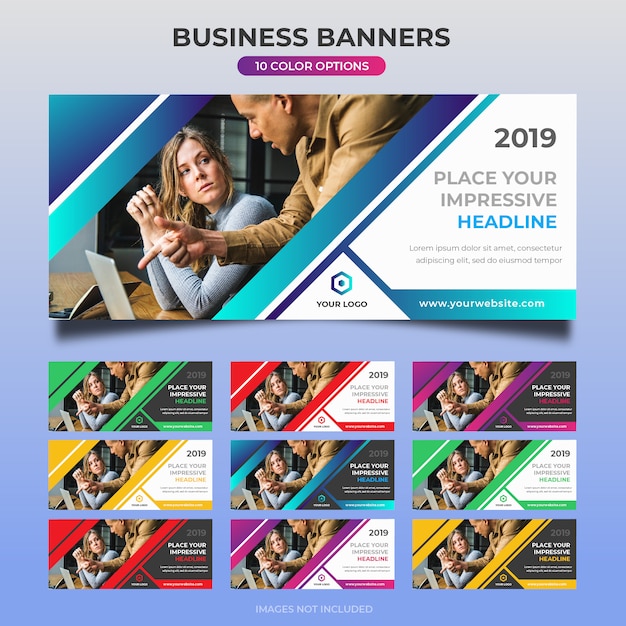 Vector business web banner design 05