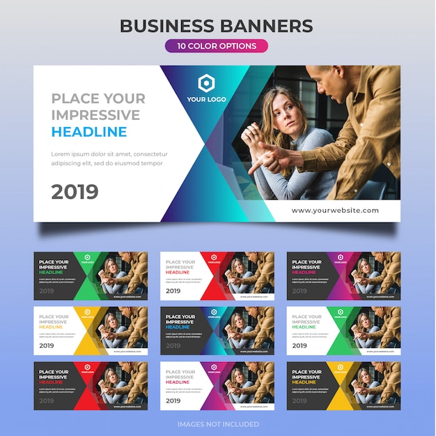 Vector business web banner design 11