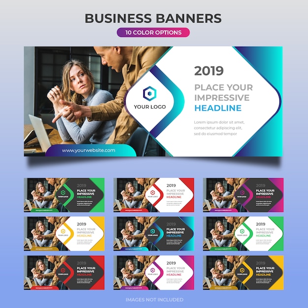 Vector business web banner design 21