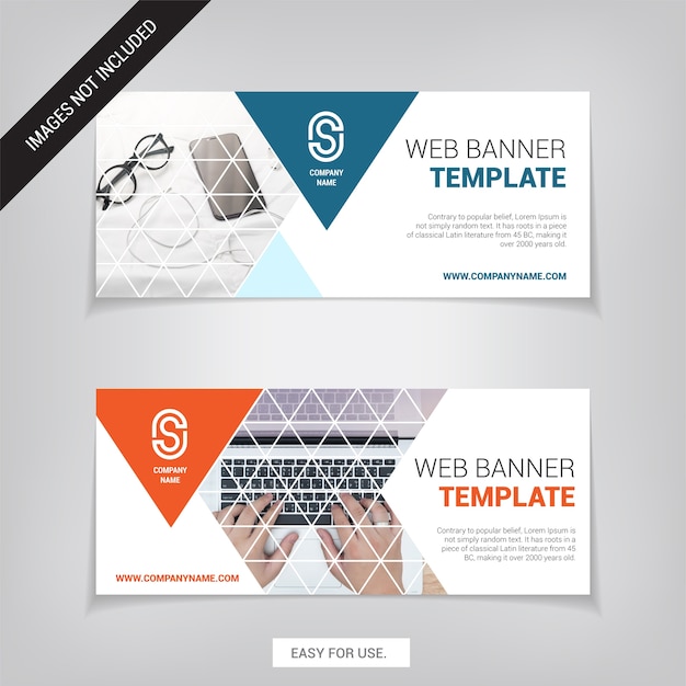 Business web banner design template. easy for use.