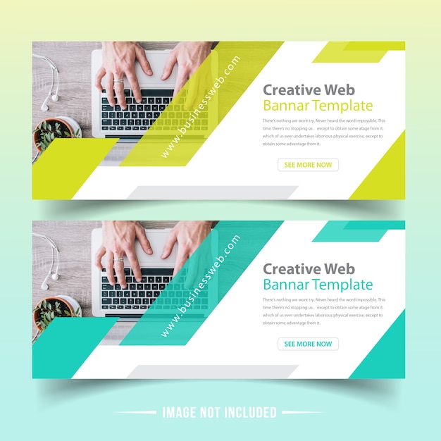 Vector business web banner design