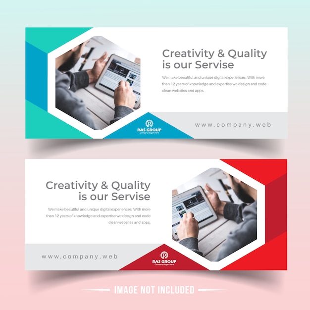 Vector business web banner design