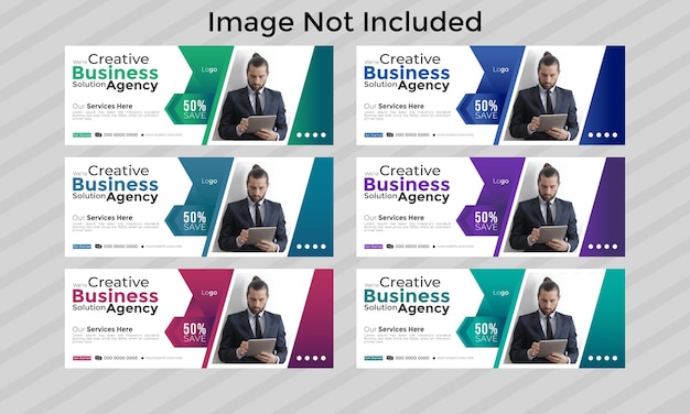 Vector business web banner template or facebook cover design