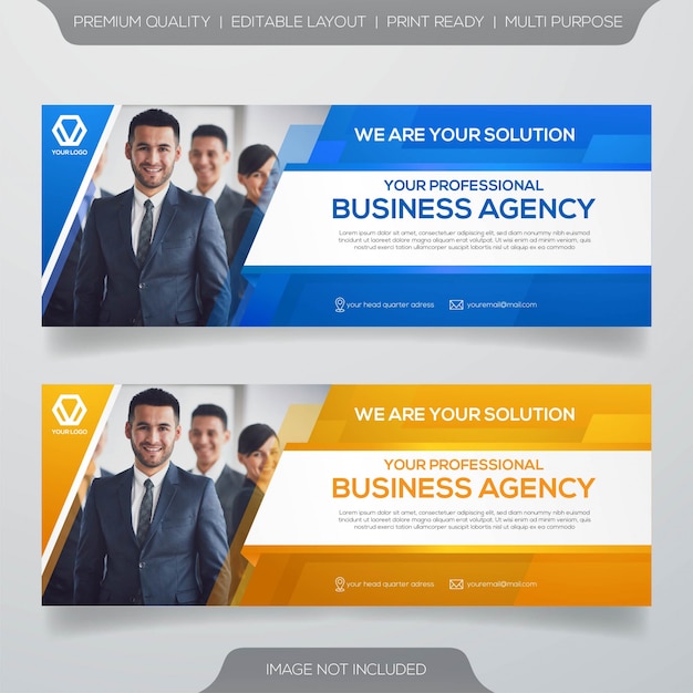 Vector business web banner template