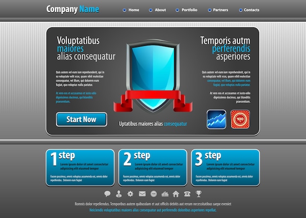 Business web site design template